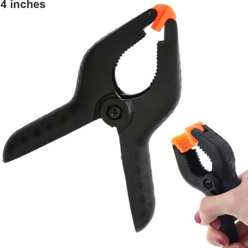 4 Inch Multifunction Plastic Nylon Fixed Clip DIY Tools with A Type Spring Clamps and 50mm Maximum Opening for Woodworking