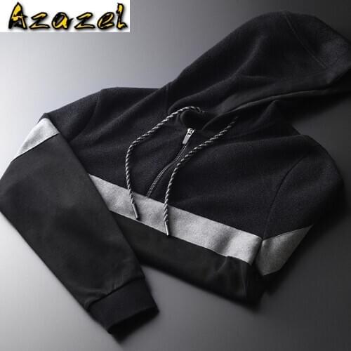 Azazel Hooded Mens Sweatshirts Luxury Autumn And Winter Half Zipper Thick Mens Hoodies Plus Size 3XL 4XL Slim Fit Mens Hoodies