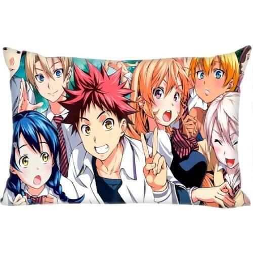 Custom Food Wars!Shokugeki no Soma Rectangle Pillowcase zipper dakimakura Pillow Case size 35*45cm DIY Gift Drop Shipping