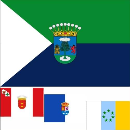 Spain Canary Islands El Hierro With CoA Flag 3X5FT 90X150CM 100D Polyester 60x90cm 21x14cm Banner Gran Canaria