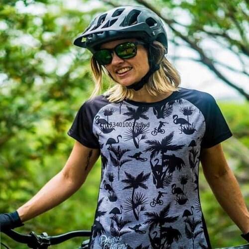 Downhill MTb jersey enduro motocross Jersey Off road Womens short sleeve cycling jersey MX Cycling Jersey shirt