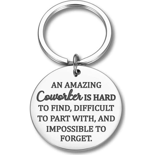 Coworker Keyring Leaving Gift for Men Women Keychain-Going Away Gifts New Job Key Chain Thank You for Employees Boss Colleagues