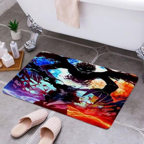 Black clover 3D Print Doormats Rectangle Non-Slip DoorMat Bedroom Kitchen Entrance Print Door rugs Dropshipping
