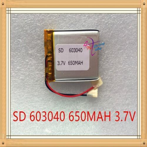 Liter energy battery 3.7V special offer lithium polymer battery 603040 650MAH GPS Bluetooth stereo projection laser navigation