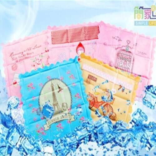 Fashion Summer Ice Cushion Printed Home Cushion Outdoor Chair Cushion Square Cool Pad Car Seat Water Cushion Office Chair