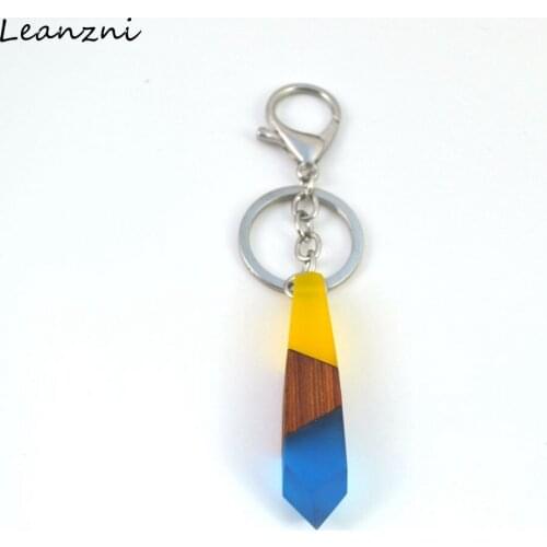 Leanzni FashionKey chain handmade wooden resin retro gifts, men and women applicable to special jewelry E0013