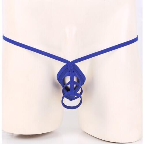 Mens Sissy Lingerie Panties Penis Hole Exotic Jockstraps Bulge Pouch Crotchless Open Crotch Thong Briefs Underwear Underpants