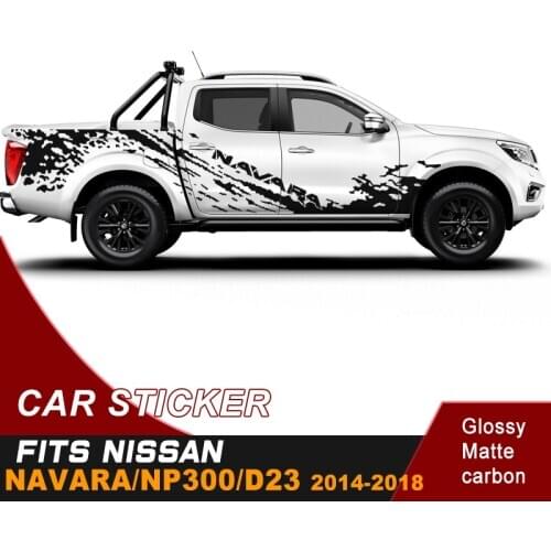 Car side body sticker 4 by 4 decal mud splash vinyl graphic car sticker custom fit for nissan navara np300 d23