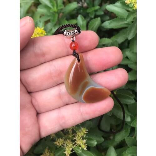 100% natural agate red jade pendant necklace agate pendants with texture necklace women jadeite jade jewelry