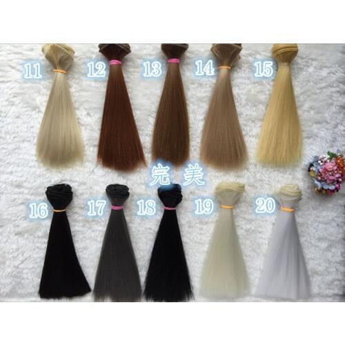 100Pcs/lot O for U Big Wholesale DIY BJD SD Straight Wigs Synthetic Wig Colorful Handmade Hair For 1/3 1/4 Dolls 15/25CM * 100CM