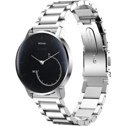 For Withings Steel HR Tracker Watch Stainless Steel Strap 40mm/36mm Strap Adjustable Metal Bracelet Strap Remover Accessory