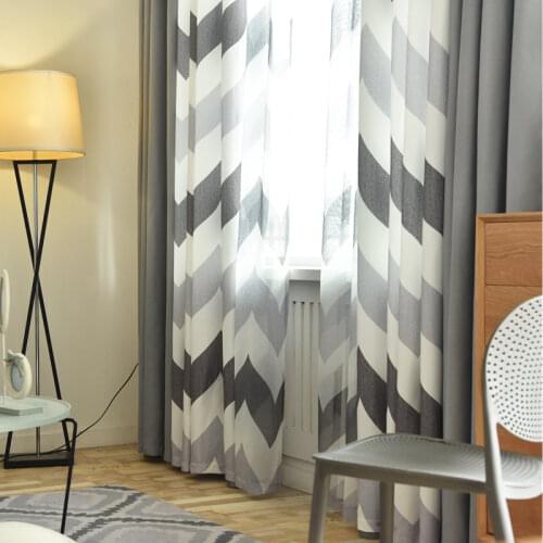 Wave Living Room Shading Custom Curtains Finished Splicing Bedroom Curtain For Living Room Bedroom Window Curtains