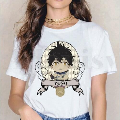 Short Sleeve Female Tops Tees Harajuku VintageT Shirts Black Clover Funny Anime Japan Manga Asta Cartoon Womens T-shirt