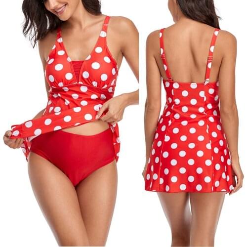 Womens Swimwear 2021 Flower Print Push Up Two-piece Suits Bikinis Pregnant Swimsuit Beach Tankini Womens Bathing Suits Summer