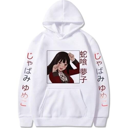2021 Anime Cartoon Kakegurui Jabami Yumeko Printed Oversized Hoodie Sweatshirt Men Women Oversize Pullover Korean Style Clothing