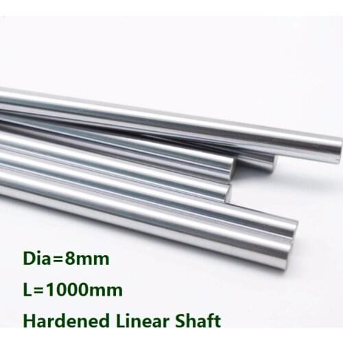 50pcs/lot Dia 8mm shaft 1000mm long Chromed plated linear shaft hardened shaft rod bar rail guide for 3d printer cnc parts
