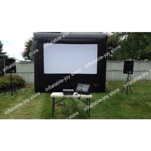 Free air shipping! giant Customized Outdoor Inflatable Movie Screen inflatable Cinema Projector Screen