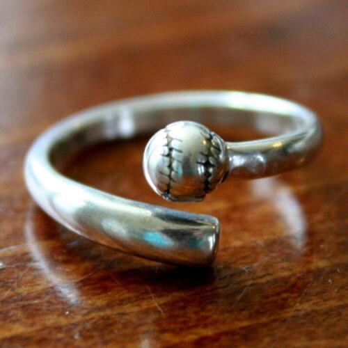 Baseball Ring- Softball Jewelry Adjustable Sports Team Gift Player