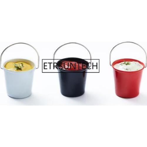 Dip Saucers Bucket Assorted Salad Sauce Ketchup Jam Dip Cup Bowl for Tomato Salt Vinegar Sugar Flavor Barrel Tableware