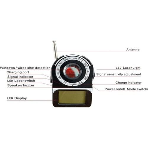 CC309 Signal detector camera lens finder and camera hunter,GSM MONITOR finder radiation detector alarm detector Anti Wiretaping