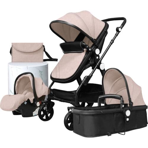 4 in 1 baby stroller 3 in 1 luxury BB pram new Desigin folding four Wheels baby Carriage send six gifts free shipping