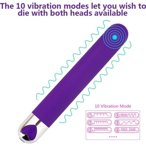 Long Bullet Vibrators For Women Clitoris Stimulator 10 Speed Power Vibrating Lipstick Masturbator Finger Sex Toys Female