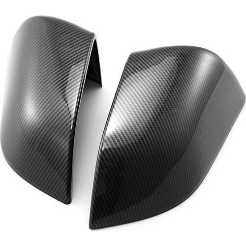 For Tesla Model 3 2017 2018 2019 ABS Car Side Door Rearview Mirror Protect Frame Cover Trim Carbon Fiber Style Rear Mirror Cover