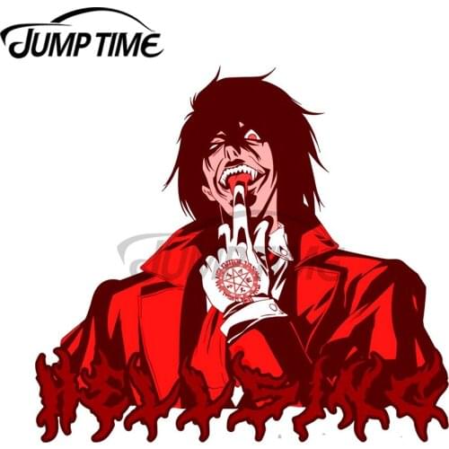 JumpTime 13 x 6.8cm For Hellsing Alucard Decal VAN Windshield Laptop Car Stickers Scratch-Proof Anime Car Assessoires