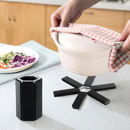 Wonderlife Table Mat Folding Anti-hot Insulation Pad Non-slip Heat Resistant Mat Coaster Cushion Placemat Pot Holder