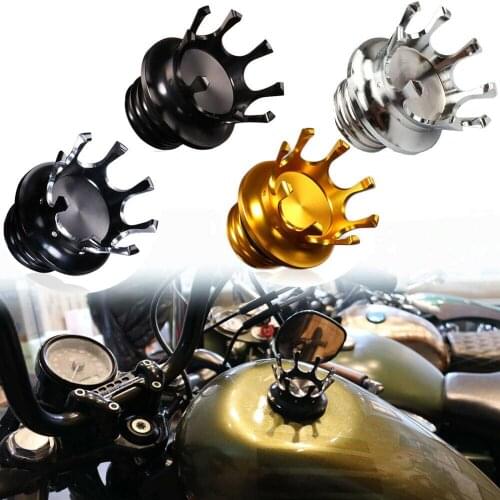 Motorcycle Gas Cap Crown CNC Flush Oil Fuel Tank Cap For Harley Sportster XL 883 1200 Road King Dyna Softail FLST 96-2020
