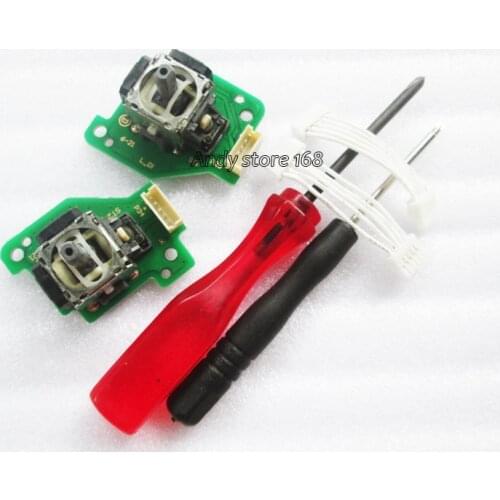 Left Right L/R 3D Analog Stick Joystick W/ PCB Board For Wii/U GamePad Controller For Wiiu with Screwdriver Tool + Cable