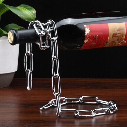 Metal Chain/Rope Wine Rack Bracket Suspension Bottle Rack Storage Wedding Party Decoration Ornaments SAL99