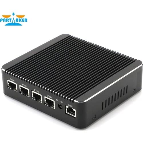 Intel AES-NI Fanless Mini PC 4 Lan Pentium N4200 Firewall VPN Router 4 Nic Ethernet Ports Network Appliance Server