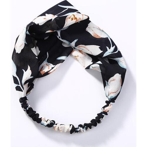 Many Kinds Fancy Colors Floral Stripe Headbands Flowers Turban Silky Ribbon Hair Accessories Headwear