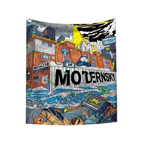 2021 New Fashion Morandi Tapestries Home Office Decorative Background Cloth Fresh Style 95x73 Cute Cartoon Printed