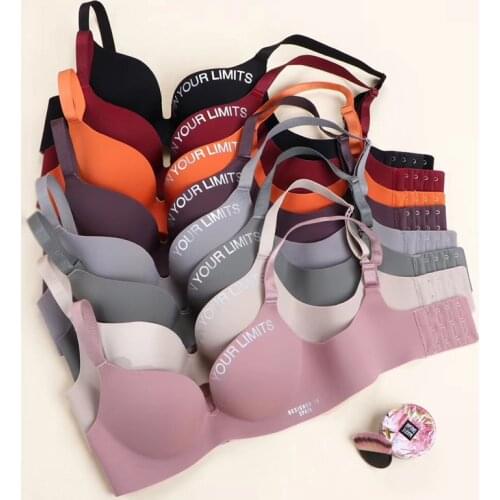 New Seamless Wireless Bras For Women Underwear Comfortable Push Up Bra Sexy Lingerie Fashion Letter One Piece Bralette Top