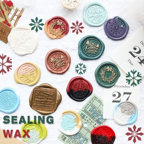Wholesale Plant Seal Retro Fire Paint Seal Bow Seal Seal Hand Greeting Card Christmas Invitation Sealing Wax Stamp