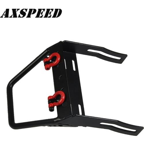 AXSPEED RC Car Front Bumper Metal Anti-Collision Bar for 1/10 Axial SCX10 RC Climbing Car Upgrade Parts