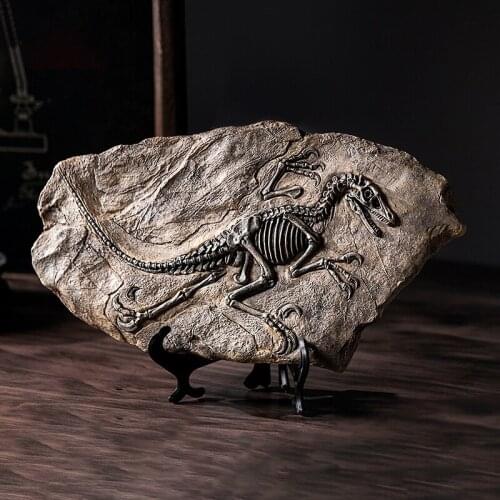 Resin Dinosaur Fossil Figurines Office Home Decoration Accessories Dinosaur Sculpture Ornament Living Room Decor Souvenirs