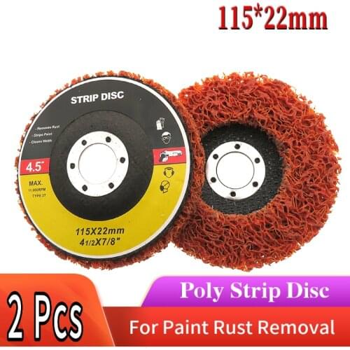 4.5Inch Poly Strip Disc Abrasive Wheel Paint Rust Remover Clean Grinding Wheels for Durable Angle Grinder Car Truck Motorcycles