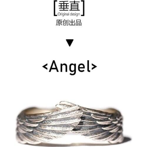 FINAL FANTASY VIII Phoenix Feather Angel Wing Ring Men Women Love Jewelry