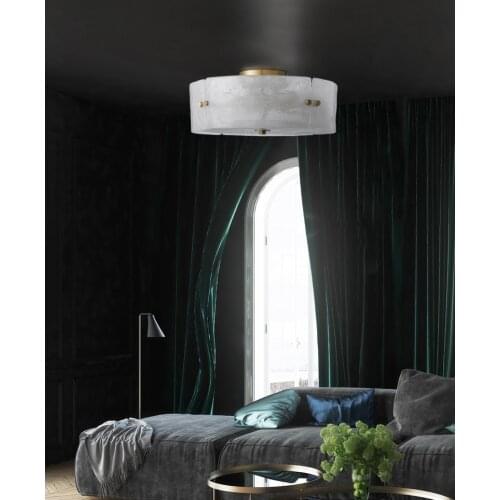 Bubble all copper glass ceiling lamp Light luxury bedroom balcony aisle corridor creative personality ceiling lamp