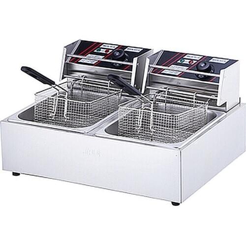 Fry Pan Commercial electric fryer French fries dough stick machine Fried skewers Double cylinder classic style