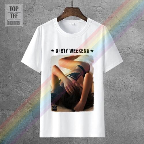 Sexy Hot Girl Dirty Weekend Swag Kate Moss Hba Porno Loose Cotton T-Shirts For Men Cool Tops T Shirts