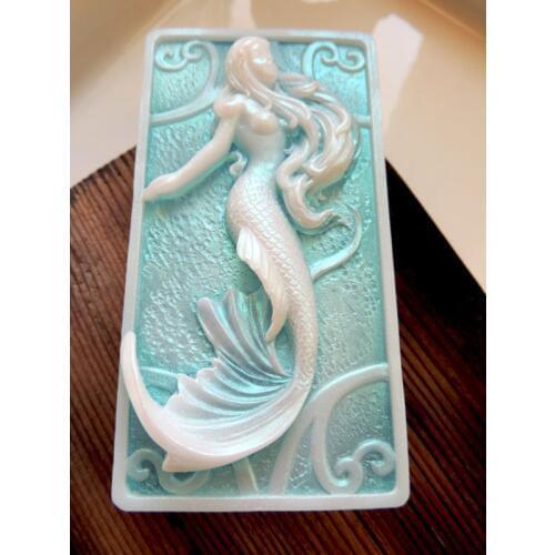 Silicone Mold Mermaid soap mold in Sea Custom Scented Sea Scented DIY Handmade Beach Soap Mould