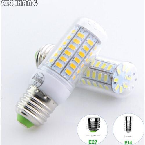 E27 LED Lamp E14 LED Bulb SMD5730 220V Corn Bulb 24 36 48 56 69 LEDs Chandelier Candle LED Light For Home Decoration Ampoule