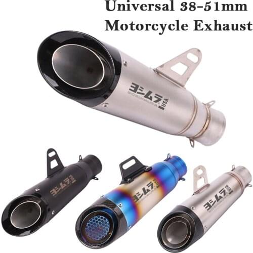 Universal 51mm Motorcycle Yoshimura Exhaust Pipe System Escape For Z1000 MT07 z900 GSXR600 R1 DUKE Modified Muffler Carbon Fiber