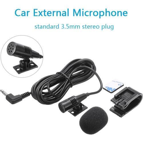 New Arrival 1pc 3 Meter Length External Microphone 3.5mm Jack Car Mic Set For Audio Stereos Radio Receiver