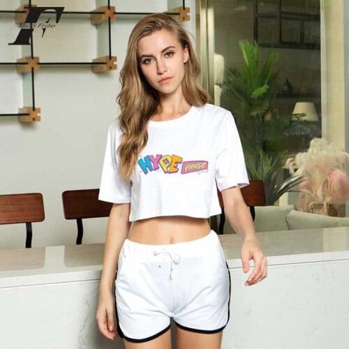 The Hype House T Shirt Short Sleeve T-shirt Outwear Cute Hip Hop New Printed Women Sexy O-neck Cotton Fashion 2020