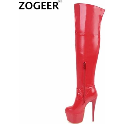 Women Over Knee Boots Extreme High Heel Platform Thigh High Boots Women Sexy Dance Nightclub Party Fetish Shoes Large Size 45 47